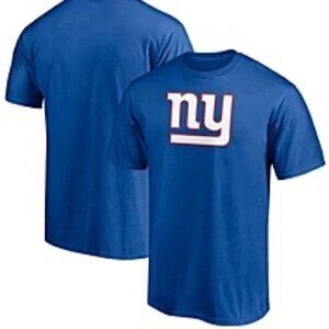❤️ 🆕 NEW YORK GIANTS Boys Youth Team Logo T-Shirt Royal Blue honeycomb pattern